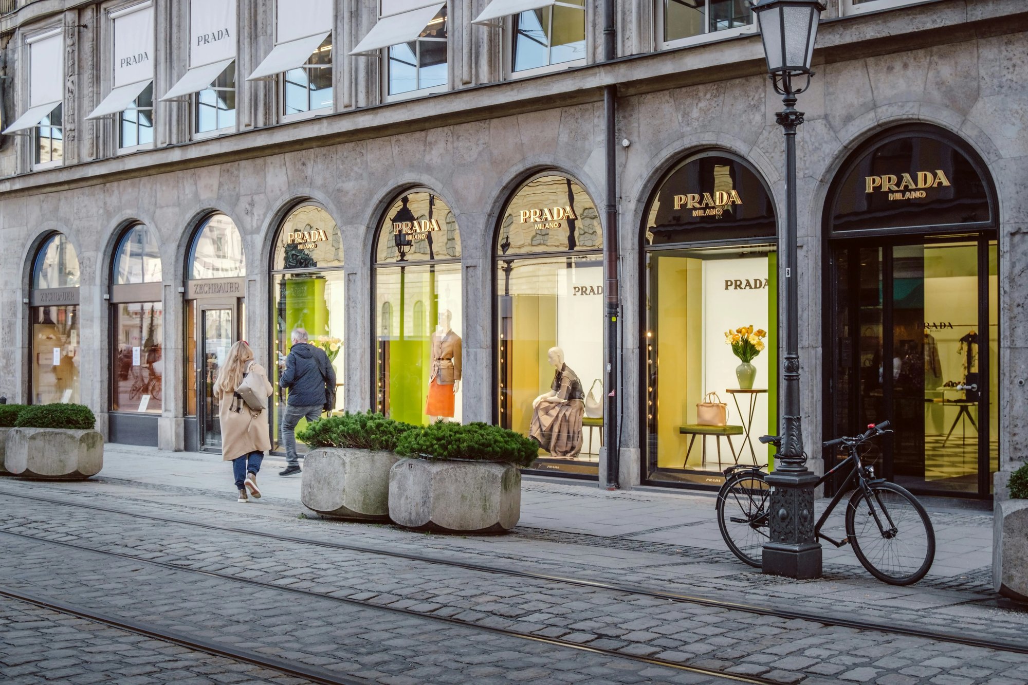 Luxury retail shopping street
